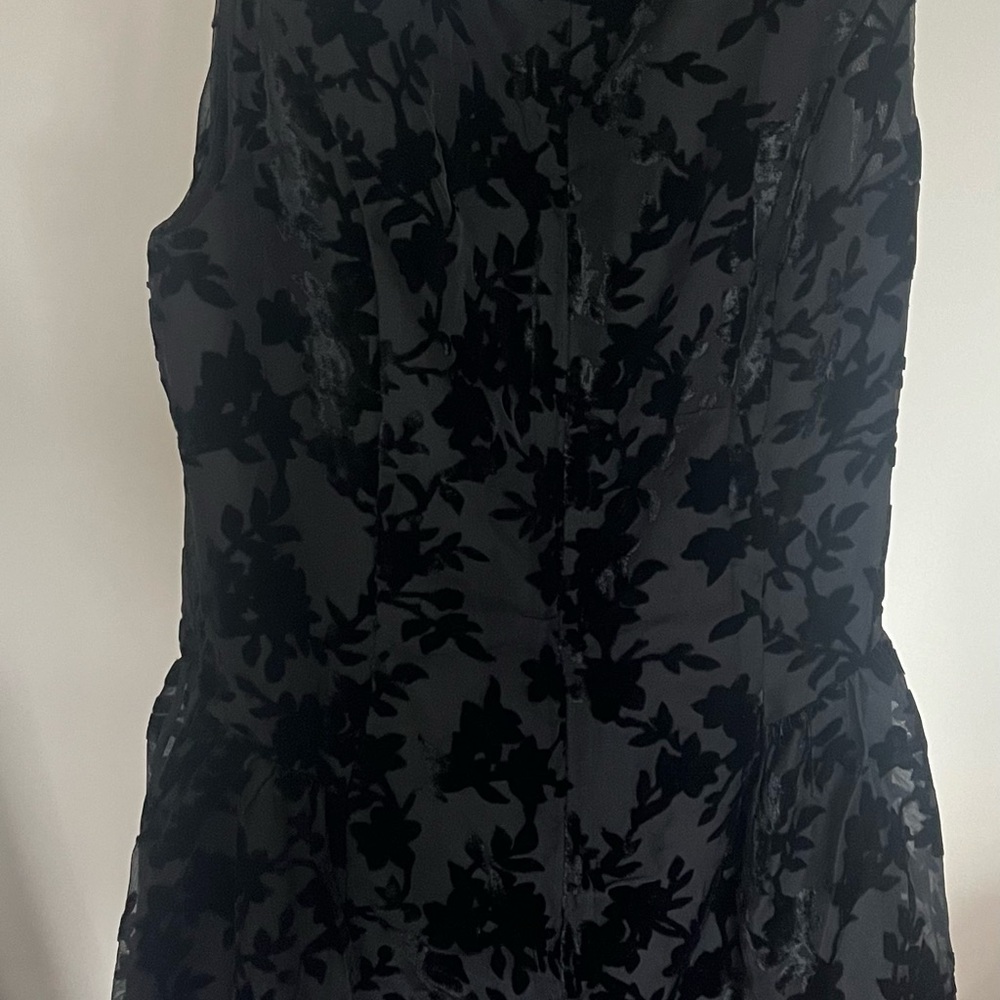 Altar'd State Black Floral Burnout Mini Dress